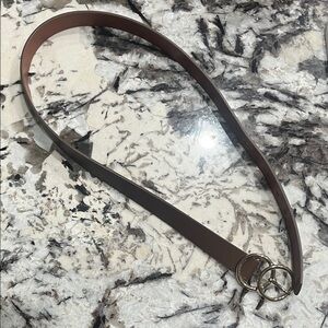 Target Brown Belt with Gold Rings